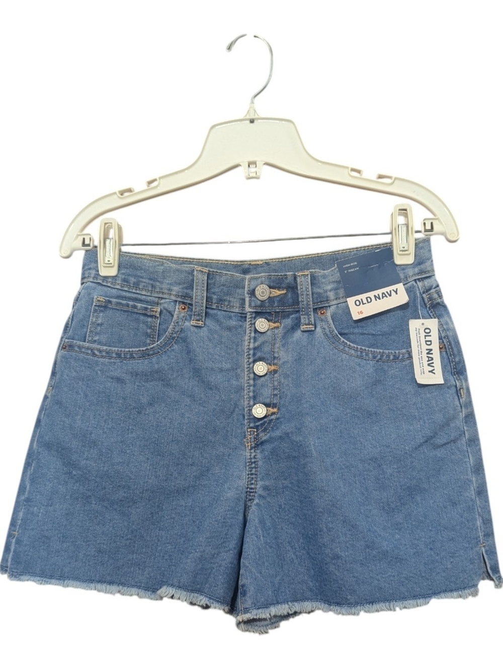 Old Navy Women's Shorts Sz 16 Blue Denim High Rise W-584